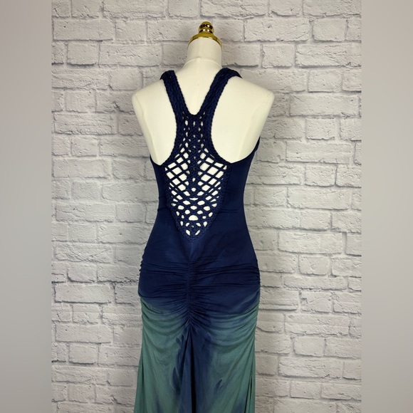 SKY MAXI DRESS AQUA OMBRE Size M - Picture 5 of 9